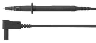 SPL 7315 NI / 1 / 100 / SW - SCHUTZINGER - SPL 7315 NI / 1 / 100 / SW - Test Tip Probe, Test Tip Probe, 4mm Right Angle Banana Plug, Shrouded, 3.3 ft, 1 m, Black, 16 A