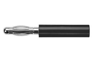 A 40-20 NI / SW - SCHUTZINGER - A 40-20 NI / SW - Banana Test Connector, Plug, Cable Mount, 10 A, 70 VDC, Nickel Plated Contacts, Black