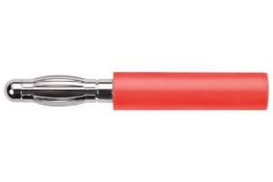 A 40-40 S NI / RT - SCHUTZINGER - A 40-40 S NI / RT - Banana Test Connector, Plug, Cable Mount, 32 A, 70 VDC, Nickel Plated Contacts, Red