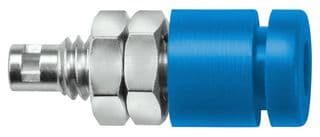 IBU 2011 NI / BL - SCHUTZINGER - IBU 2011 NI / BL - Banana Test Connector, Jack, Panel Mount, 10 A, 70 VDC, Nickel Plated Contacts, Blue