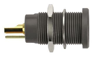 KBU 7992 L AU / SW - SCHUTZINGER - KBU 7992 L AU / SW - Banana Test Connector, Jack, Panel Mount, 10 A, 60 VDC, Gold Plated Contacts, Black
