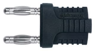 KURZ 14-4 IG MB NI / SW - SCHUTZINGER - KURZ 14-4 IG MB NI / SW - Banana Test Connector, Plug, Cable Mount, 12 A, 70 VDC, Nickel Plated Contacts, Black