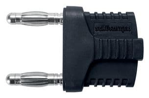 KURZ 19-4 IG MB NI / SW - SCHUTZINGER - KURZ 19-4 IG MB NI / SW - Banana Test Connector, Plug, Cable Mount, 12 A, 70 VDC, Nickel Plated Contacts, Black