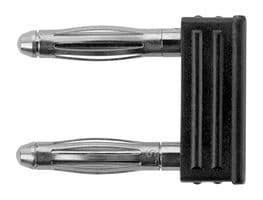 KURZ 7450 / 7.5-2 IG NI / SW - SCHUTZINGER - KURZ 7450 / 7.5-2 IG NI / SW - Banana Test Connector, Plug, Cable Mount, 12 A, 70 VDC, Nickel Plated Contacts, Black