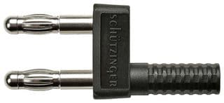 KURZ 8454 / 11-4 IG MB / NI / SW - SCHUTZINGER - KURZ 8454 / 11-4 IG MB / NI / SW - Banana Test Connector, Plug, Cable Mount, 32 A, 60 VDC, Nickel Plated Contacts, Black