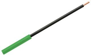LB 6600 NI / 2.5 / 13 / GN - SCHUTZINGER - LB 6600 NI / 2.5 / 13 / GN - Banana Test Connector, Jack, Cable Mount, 32 A, 1 kV, Nickel Plated Contacts, Green