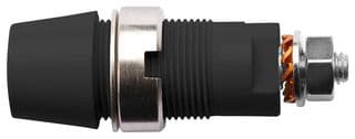 SAB 6922 NI / SW - SCHUTZINGER - SAB 6922 NI / SW - Banana Test Connector, Jack, Panel Mount, 32 A, 1 kV, Nickel Plated Contacts, Black