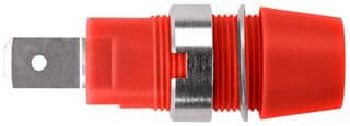 SAB 7560 NI / RT - SCHUTZINGER - SAB 7560 NI / RT - Banana Test Connector, Jack, Panel Mount, 32 A, 1 kV, Nickel Plated Contacts, Red
