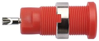 SEB 3400 NI / RT - SCHUTZINGER - SEB 3400 NI / RT - Banana Test Connector, Jack, Panel Mount, 10 A, 600 V, Nickel Plated Contacts, Red