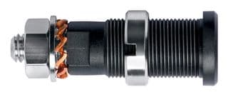 SEB 3401 NI / SW - SCHUTZINGER - SEB 3401 NI / SW - Banana Test Connector, Jack, Panel Mount, 10 A, 600 V, Nickel Plated Contacts, Black