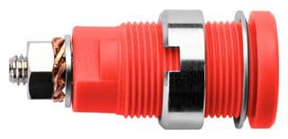 SEB 6445 NI / RT - SCHUTZINGER - SEB 6445 NI / RT - Banana Test Connector, Jack, Panel Mount, 32 A, 1 kV, Nickel Plated Contacts, Red