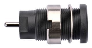 SEB 8632 NI / SW - SCHUTZINGER - SEB 8632 NI / SW - Banana Test Connector, Jack, Panel Mount, 24 A, 1 kV, Nickel Plated Contacts, Black