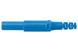 SFK 30 S NI / OK / BL - SCHUTZINGER - SFK 30 S NI / OK / BL - Banana Test Connector, Plug, Cable Mount, 32 A, 1 kV, Nickel Plated Contacts, Blue