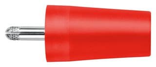 SURB 2112 NI / RT - SCHUTZINGER - SURB 2112 NI / RT - Banana Test Connector, Plug, Cable Mount, 32 A, 1 kV, Nickel Plated Contacts, Red