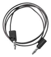 BU-2020-A-60-0 - MUELLER ELECTRIC - BU-2020-A-60-0 - Banana Test Lead, 4mm Stackable Banana Plug, 4mm Stackable Banana Plug, 59 ", 1.5 m, Black, 5 A