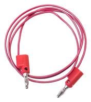 BU-2020-A-60-2 - MUELLER ELECTRIC - BU-2020-A-60-2 - Banana Test Lead, 4mm Stackable Banana Plug, 4mm Stackable Banana Plug, 59 ", 1.5 m, Red, 5 A