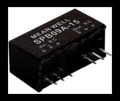 SPB09C-15 - MEAN WELL - SPB09C-15 - Isolated Through Hole DC/DC Converter, SIP, 2:1, 9 W, 1 Output, 15 V