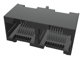 RJE392880400 - AMPHENOL COMMUNICATIONS SOLUTIONS - RJE392880400 - Modular Connector, RJ45 Jack, 1 x 2 (Ganged), 8P8C, Through Hole Mount