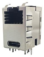 RJE4E1881401 - AMPHENOL COMMUNICATIONS SOLUTIONS - RJE4E1881401 - Modular Connector, RJ45 Jack with USB, 1 x 1 (Port), 8P8C, Cat5e
