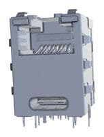 RJE4E1881411 - AMPHENOL COMMUNICATIONS SOLUTIONS - RJE4E1881411 - Modular Connector, RJ45 Jack with USB, 1 x 1 (Port), 8P8C, Cat5e