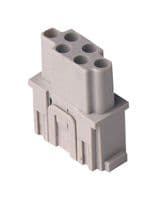 CX06CF - ILME - CX06CF - Heavy Duty Connector, MIXO, Insert, 6 Contacts, Receptacle, Crimp Socket - Contacts Not Supplied