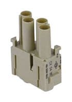 CX04XF - ILME - CX04XF - Heavy Duty Connector, MIXO, Insert, 4 Contacts, Receptacle, Crimp Socket - Contacts Not Supplied