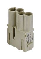CX04XM - ILME - CX04XM - Heavy Duty Connector, MIXO, Insert, 4 Contacts, Plug, Crimp Pin - Contacts Not Supplied