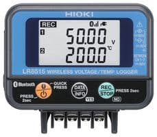 LR8515 - HIOKI - LR8515 - Data Logger, Compact Wireless Voltage/Temperature, 0.05 to 50 V DC, -200 °C to 999.9 °C, 500000 Data