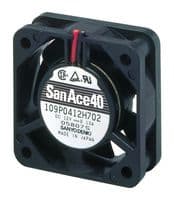 109P0424H7D01 - SANYO DENKI - 109P0424H7D01 - DC Axial Fan, 24 V, Square, 40 mm, 15 mm, Ball Bearing, 6.4 CFM