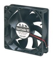 9A0912S401 - SANYO DENKI - 9A0912S401 - DC Axial Fan, 12 V, Square, 92 mm, 25 mm, Ball Bearing, 58.6 CFM