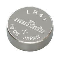 LR41 - MURATA - LR41 - Battery, 1.5 V, Alkaline, 45 mAh, Pressure Contact, 1