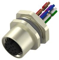 T4171330012-001 - TE CONNECTIVITY - T4171330012-001 - Sensor Cable, M12 Receptacle, Free End, 12 Positions, 200 mm, 7.9 ", T417 Series