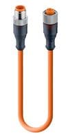 RST 4-RKT/LED F 4-251/0,6 M - LUMBERG AUTOMATION - RST 4-RKT/LED F 4-251/0,6 M - Sensor Cable, 4 Pos, M12 Plug, M12 Receptacle, 4 Positions, 600 mm, 23.6 ", RST-RKT/LED Series