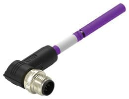 TAA752A5501-002 - TE CONNECTIVITY - TAA752A5501-002 - Sensor Cable, 5P, DeviceNet, 90° M12 Plug, Free End, 5 Positions, 1 m, 3.28 ft