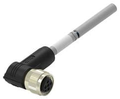 TAA754A1611-002 - TE CONNECTIVITY - TAA754A1611-002 - Sensor Cable, 5P, DeviceNet, 90° M12 Receptacle, Free End, 5 Positions, 1 m, 3.28 ft