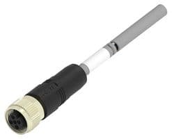 TAA753A1611-002 - TE CONNECTIVITY - TAA753A1611-002 - Sensor Cable, 5P, DeviceNet, M12 Receptacle, Free End, 5 Positions, 1 m, 3.28 ft