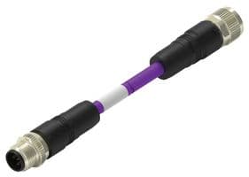 TAA755A5501-001 - TE CONNECTIVITY - TAA755A5501-001 - Sensor Cable, 5P, DeviceNet, M12 Plug, M12 Receptacle, 5 Positions, 500 mm, 19.7 "