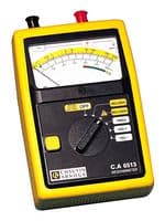 P01140301 - CHAUVIN ARNOUX - P01140301 - Insulation Tester, CA 6513, Analogue Megohmmeter, 500V, 1kV, 100kohm to 1Gohm, -10 °C, 55 °C