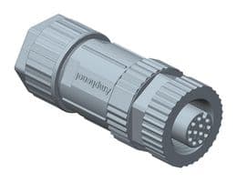 M12A-04BFFA-SL8001 - AMPHENOL LTW - M12A-04BFFA-SL8001 - Sensor Connector, M Series, M12, Female, 4 Positions, Screw Socket, Straight Cable Mount