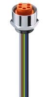 RKF 50/11-04 - LUMBERG AUTOMATION - RKF 50/11-04 - Sensor Cable, 4+PE, 7/8" Receptacle, Free End, 5 Positions, 300 mm, 11.8 ", RKF Series