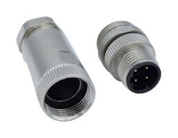 858-D04-103RKT4 - NORCOMP - 858-D04-103RKT4 - Sensor Connector, VULCON Series, M12, Male, 4 Positions, Solder Pin, Straight Cable Mount