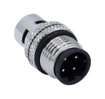 858-D04-103RSS4 - NORCOMP - 858-D04-103RSS4 - Sensor Connector, VULCON Series, M12, Male, 4 Positions, Solder Pin, Straight Cable Mount