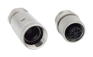 858-D04-203RKT4 - NORCOMP - 858-D04-203RKT4 - Sensor Connector, VULCON Series, M12, Female, 4 Positions, Solder Socket, Straight Cable Mount
