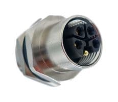 859-LP5-203R001 - NORCOMP - 859-LP5-203R001 - Sensor Connector, VULCON Series, M12, Female, 4P + PE Positions, Solder Socket