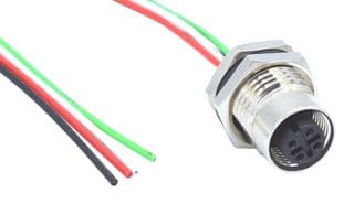 FPM12A04I12CR02 - NORCOMP - FPM12A04I12CR02 - Sensor Cable, 4 Pos, M12 Plug, Free End, 4 Positions, 304.8 mm, 12 ", VULCON Series