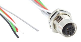 FPM12A05I12AR02 - NORCOMP - FPM12A05I12AR02 - Sensor Cable, 5 Pos, M12 Plug, Free End, 5 Positions, 304.8 mm, 12 ", VULCON Series