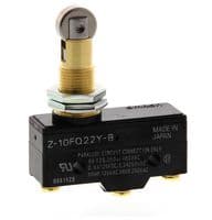 Z-10FQ22Y-B - OMRON INDUSTRIAL AUTOMATION - Z-10FQ22Y-B - Microswitch, Standard, Roller Plunger, DPDT, Screw, 10 A, 30 V