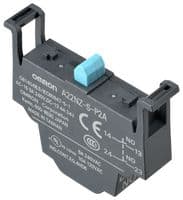 A22NZ-S-P2A - OMRON INDUSTRIAL AUTOMATION - A22NZ-S-P2A - Contact Block, DPST-NO, 10 A, 120 VAC, A22N Series, Clamp
