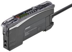 E3NX-CA51 2M - OMRON INDUSTRIAL AUTOMATION - E3NX-CA51 2M - Fibre Amplifier Unit, Colour, PNP, 2 m, 2 Outputs, 1 Input, Pre-wired, 700 nm, E3NX-CA Series