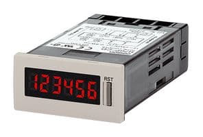 H7GP-TD - OMRON INDUSTRIAL AUTOMATION - H7GP-TD - Panel Mount Timer, 12 VDC, 24 VDC, 0.1 h, 99999.9 h, 22.2 mm, 45 mm
